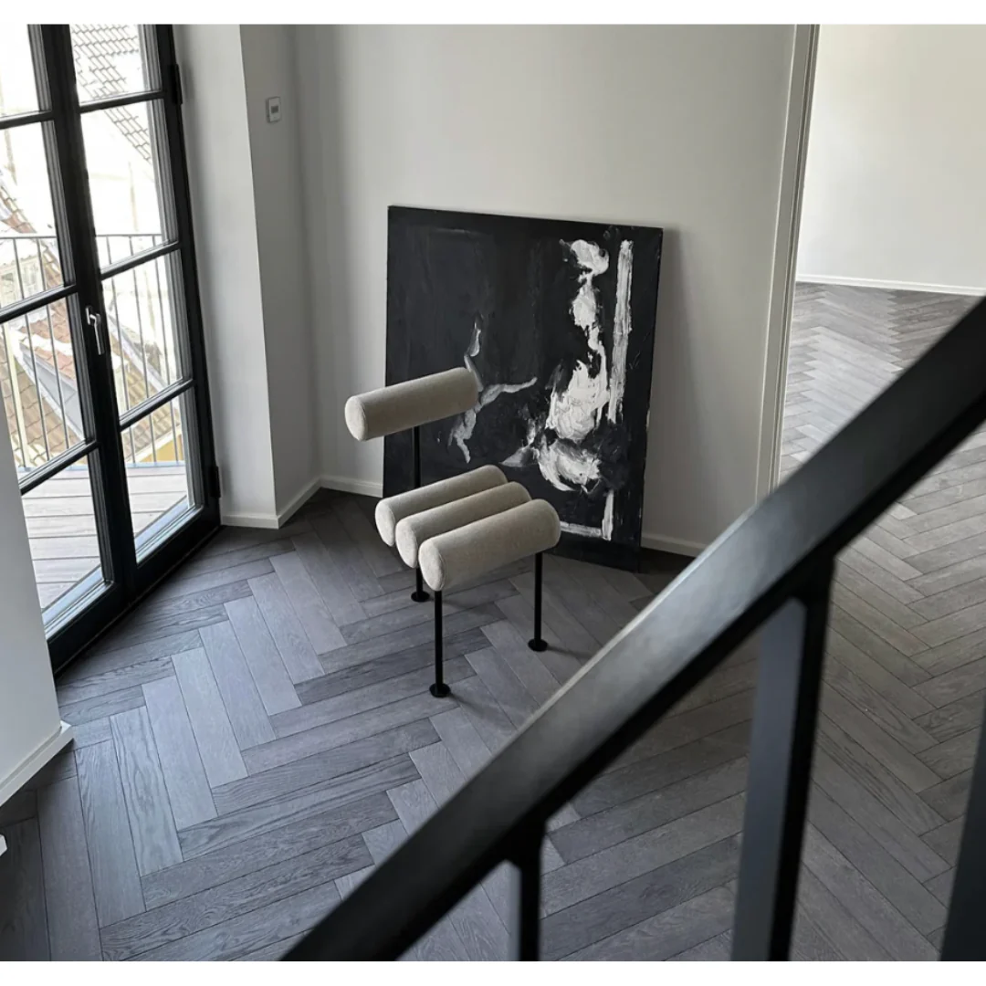 HIRO DINING CHAIR - BLACK FRAME, SAND | $875.00 - Image 3