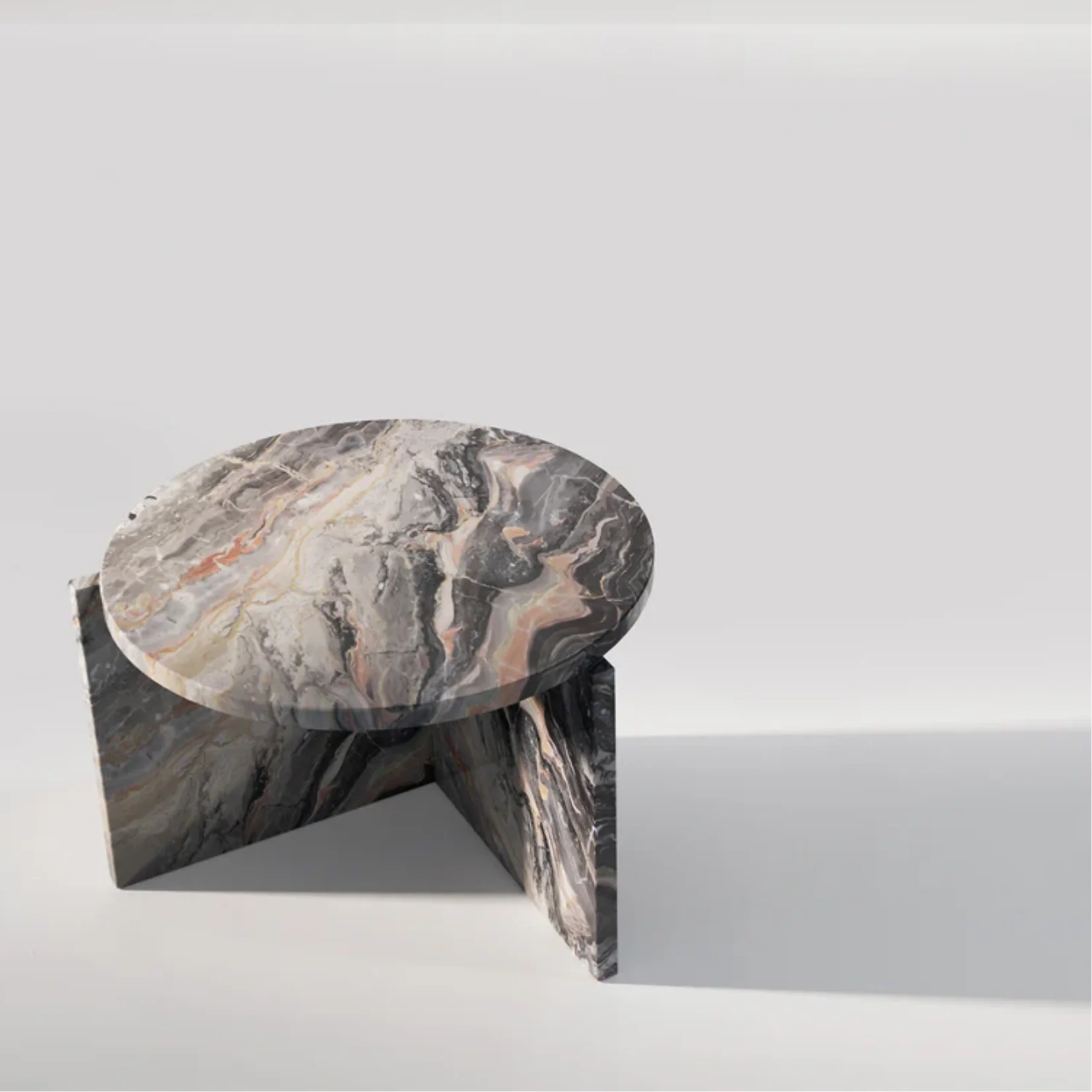 SECOLO | ORIGIN ROUND ARABESCATO OROBICO SIDE TABLE | $4,810 - Image 3