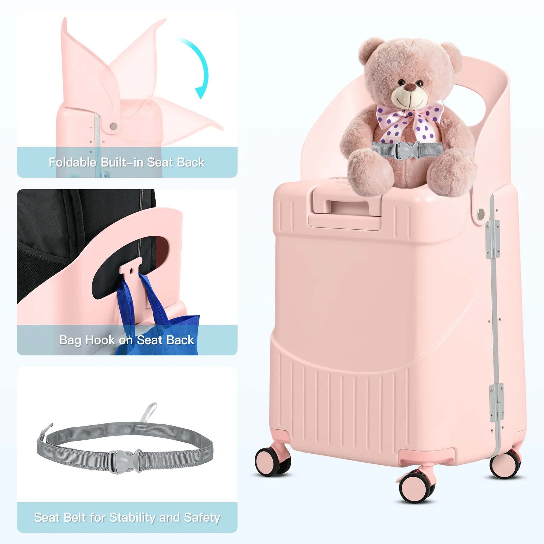 Advwin  22" Luggage with Foldable Child Seat - Image 3