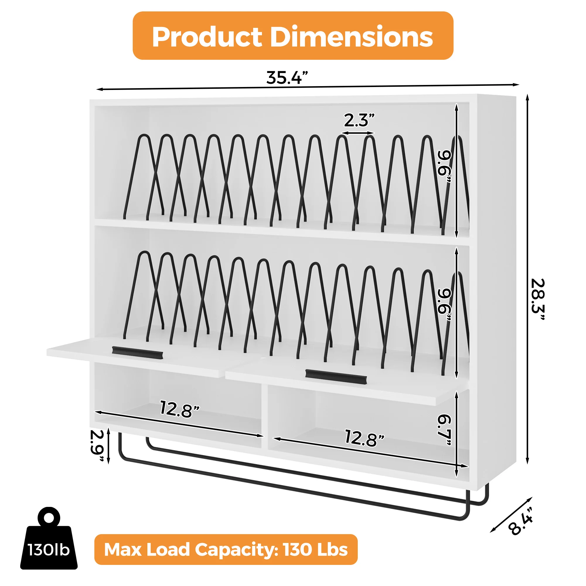 Advwin Wall Mounted Hair Dye Tube Storage Cabinet - Image 2