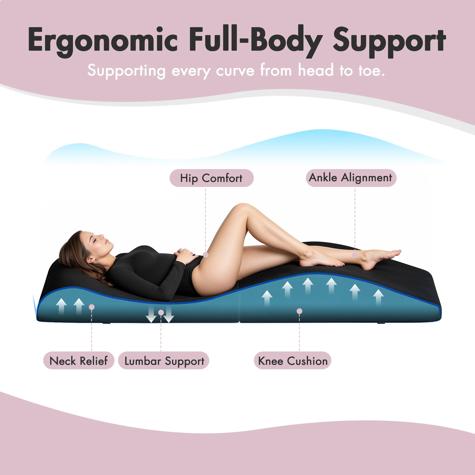 Advwin Foldable Curvy Lash Bed Topper - Image 2