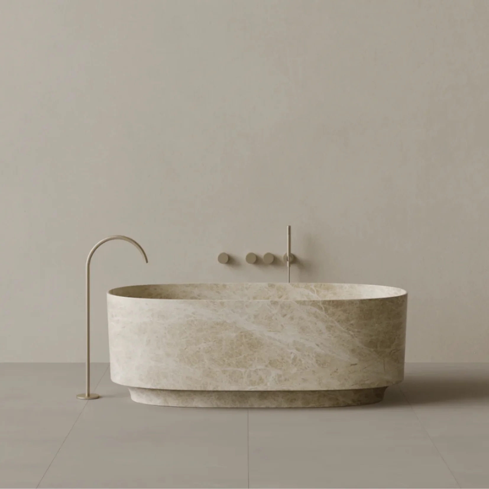 ELEMENTO BATH | 68" x 34" OVAL STONE BATHTUBE | $10,798.00 - $44,994.00 - Image 3