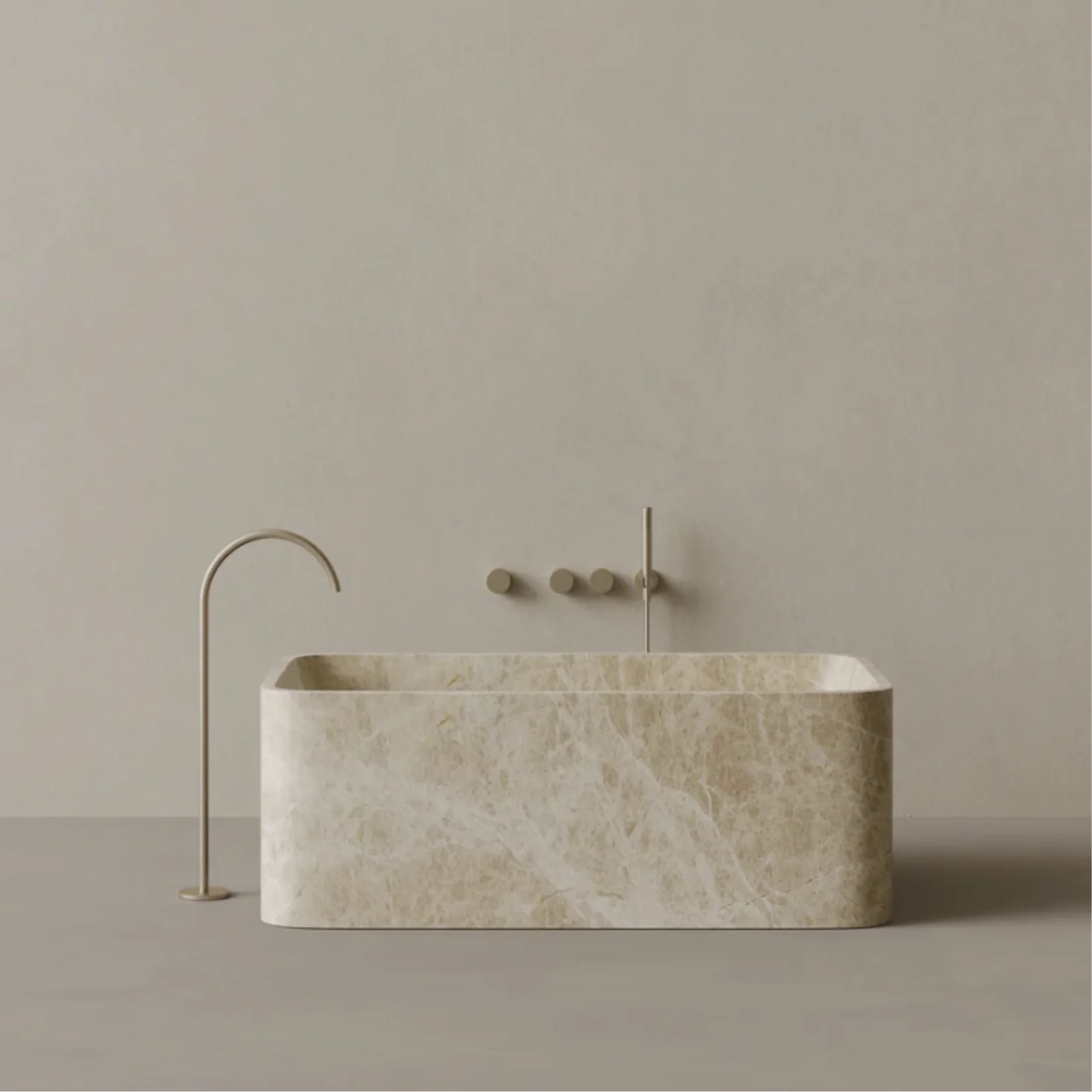 ELEMENTO BATH | 61" x 33" RECTANGULAR STONE BATHTUB | $12,425.00 - $39,496.00 - Image 3