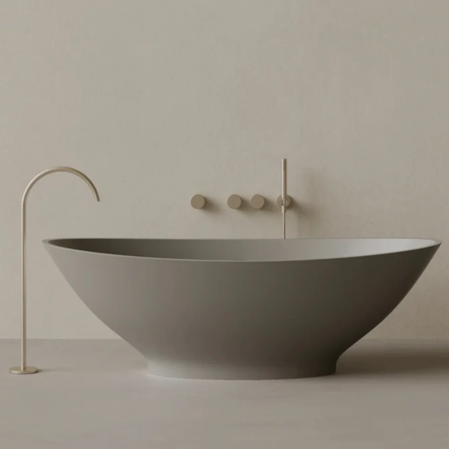 ELEMENTO BATH | 73" x 33" OVAL SOLID SURFACE STONE RESIN BATHTUB | $3,747.45 - $4,051.84 - Image 3