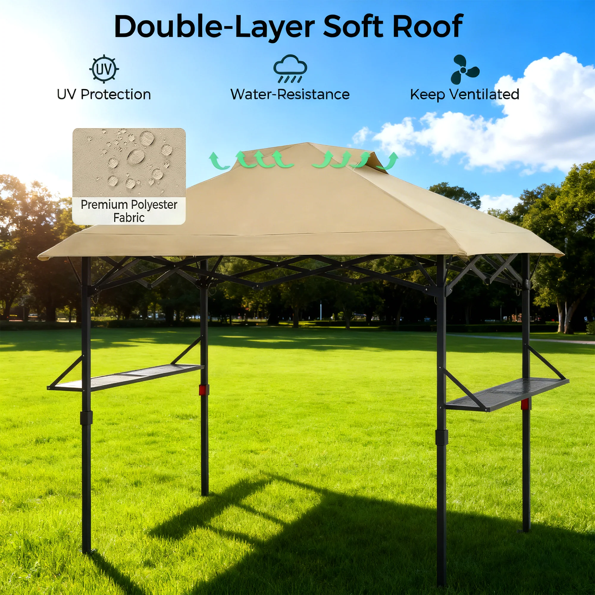 Advwin Grill Gazebo Pop Up Grill Canopy Tent for BBQ - Image 3