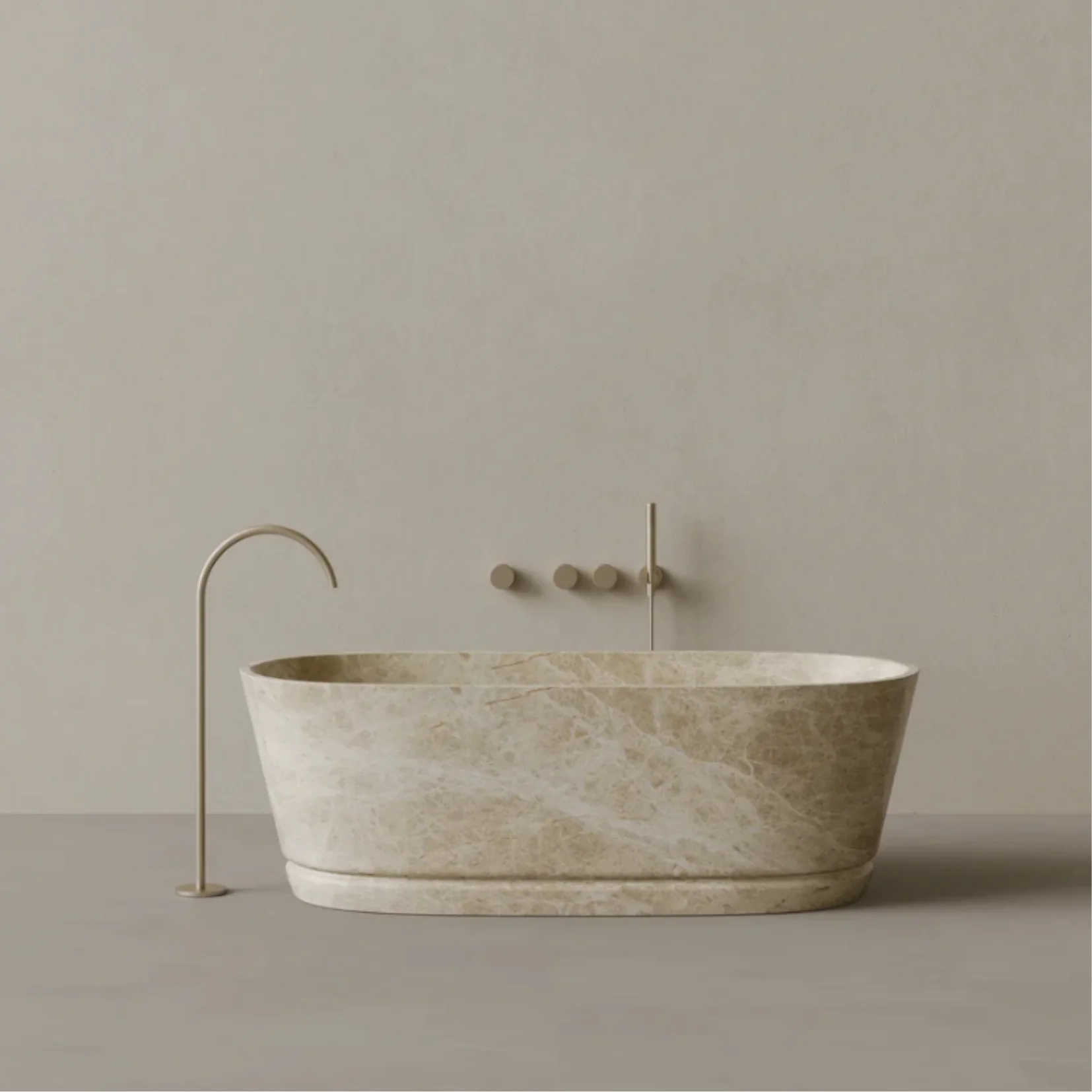 ELEMENTO BATH | 67" x 30" OVAL STONE BATHTUB | $10,326.00 - $37,764.00 - Image 3