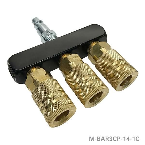 Rolair M-BAR3CP-14-1C 3-way bar (1/4" NPT) Industrial fittings - Image 1