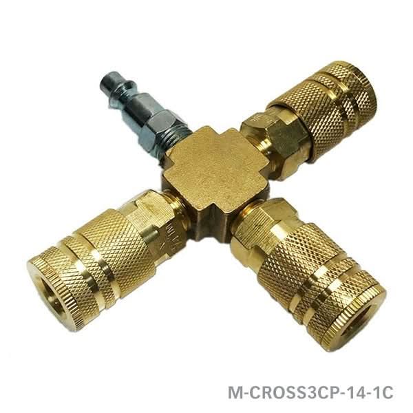 Rolair M-CROSS3CP-14-1C 3-way cross (1/4" NPT) Industrial fittings - Image 1