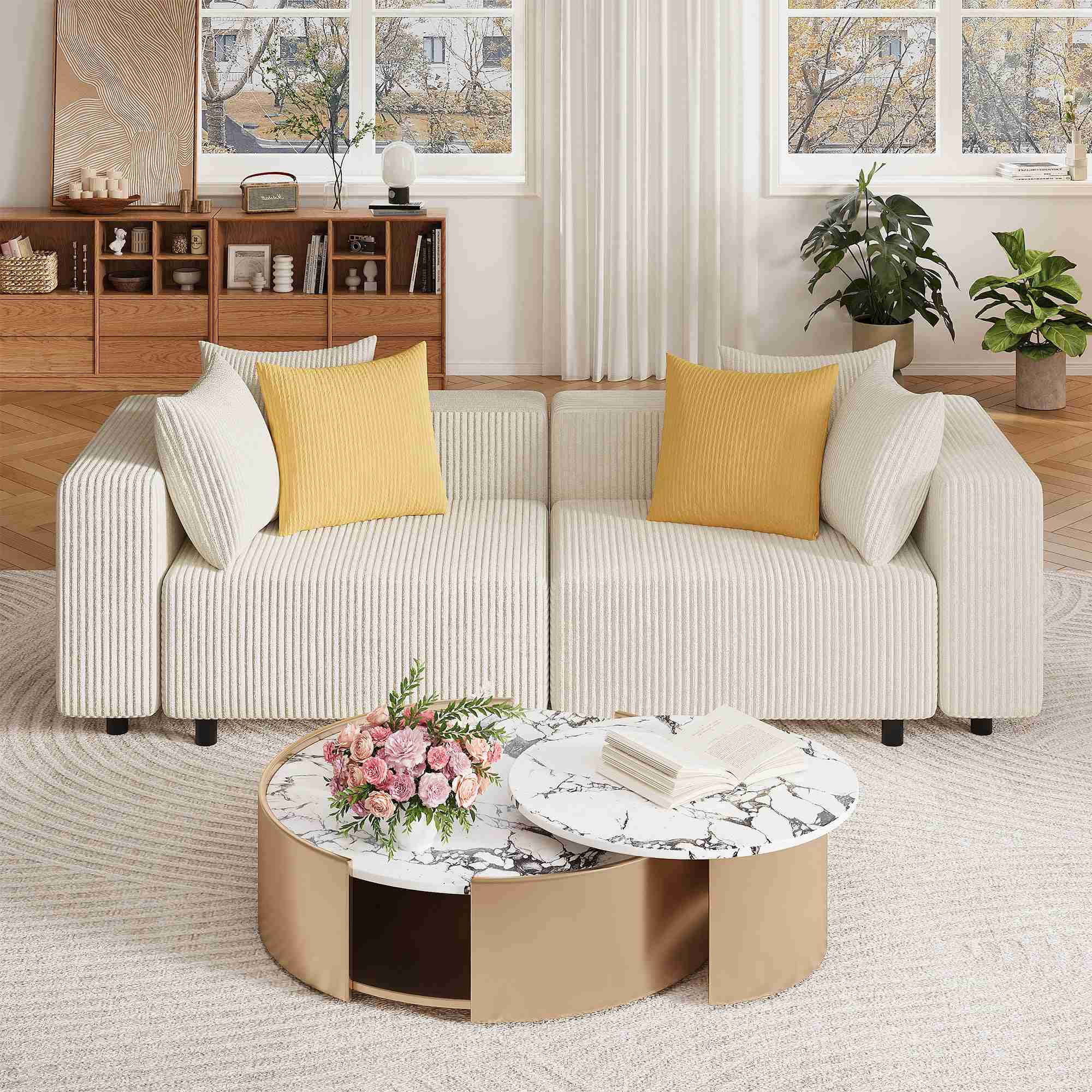 Advwin Boneless Cloud Modern Oversized Modular Sectional Sofa