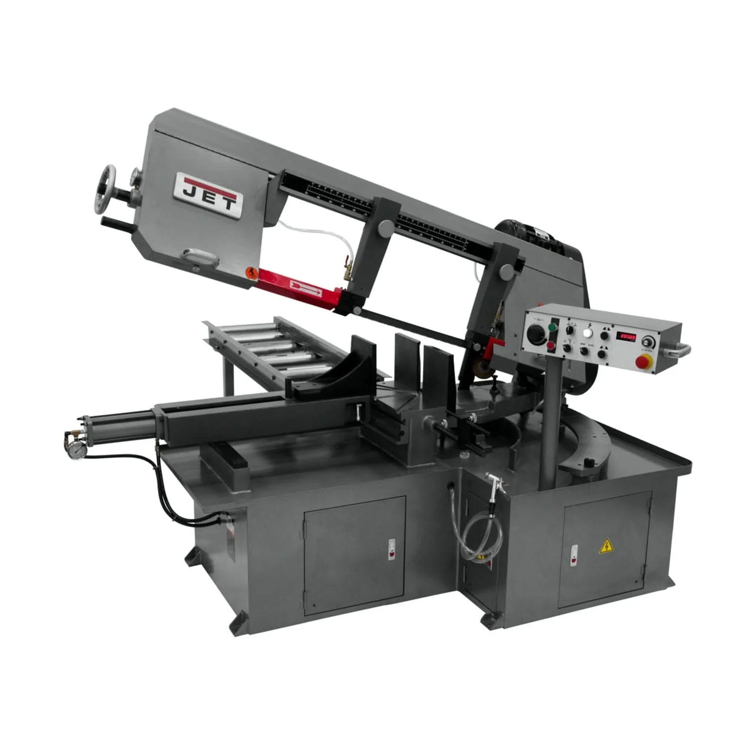 JET 413415 MBS-1323EVS-H-4, Semi-Automatic Dual Mitering Bandsaw 3HP 460V3HP 460V, 3-Ph