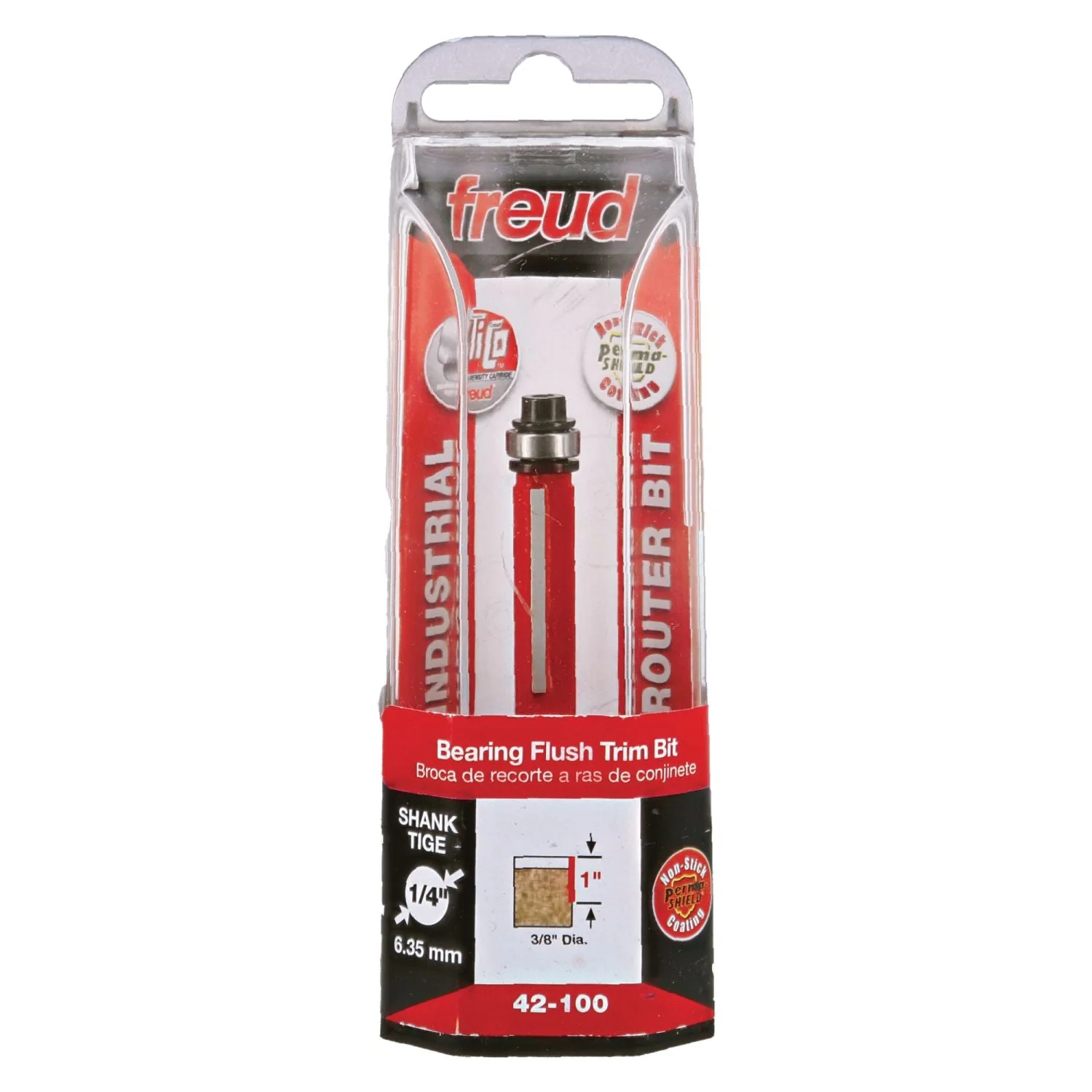 Freud 42-100 3/8-Inch Bearing Flush Trim Router Bit - Image 1