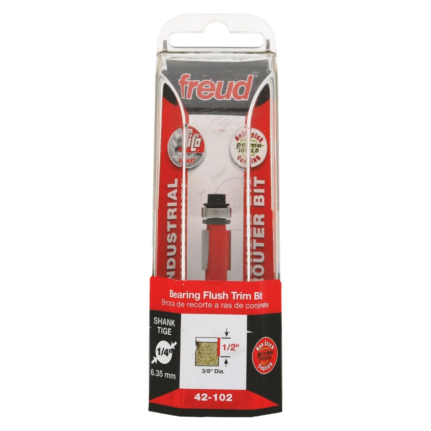 Freud 42-102 3/8-Inch Bearing Flush Trim Router Bit - Image 1