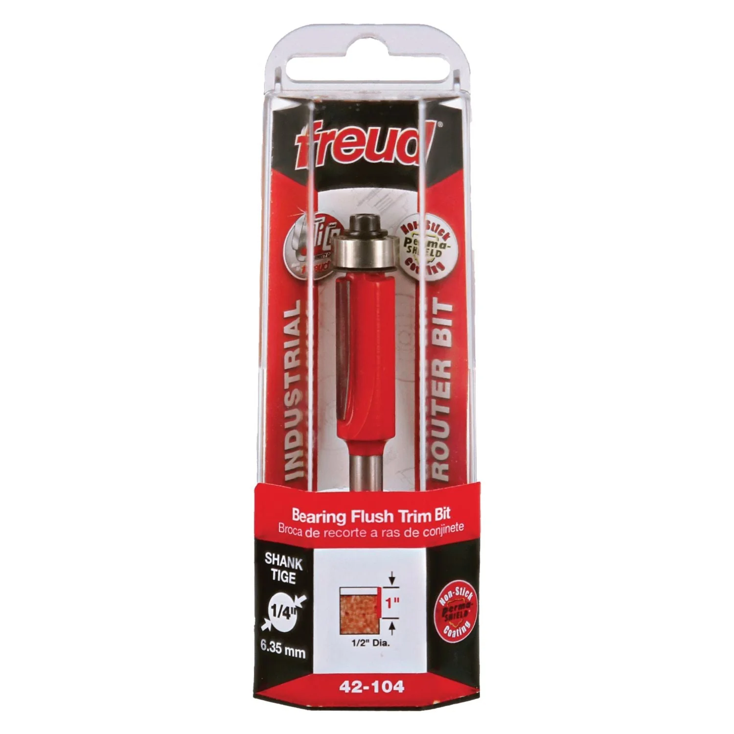 Freud 42-104 1/2-Inch Bearing Flush Trim Router Bit - Image 1