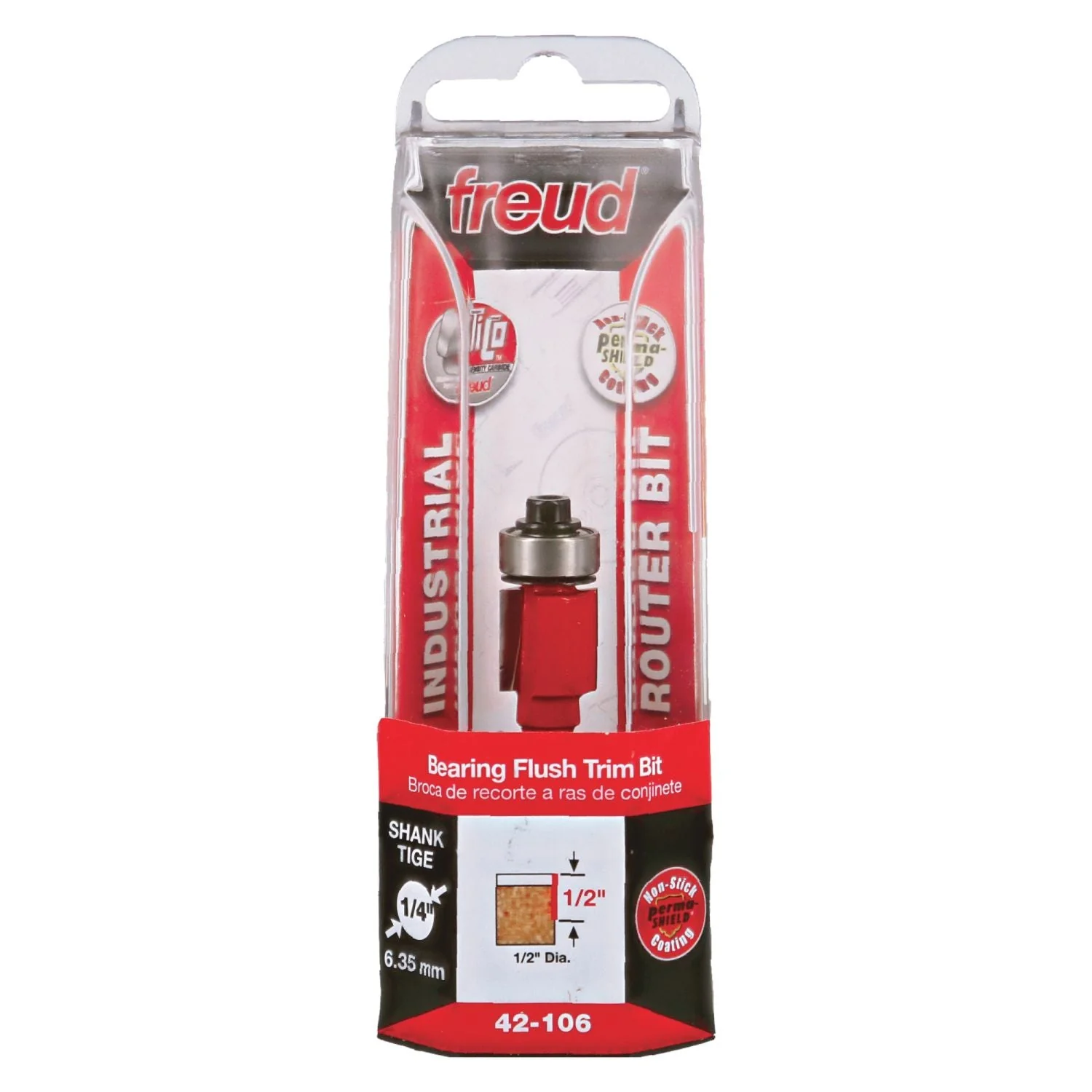 Freud 42-106 1/2-Inch Bearing Flush Trim Router Bit - Image 1