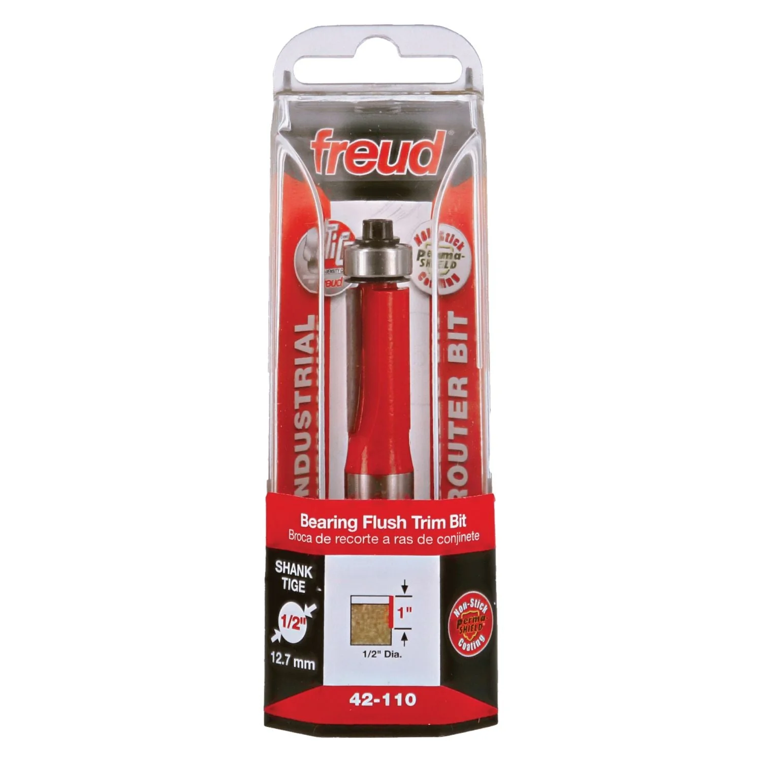 Freud 42-110 1/2-Inch Bearing Flush Trim Router Bit - Image 1