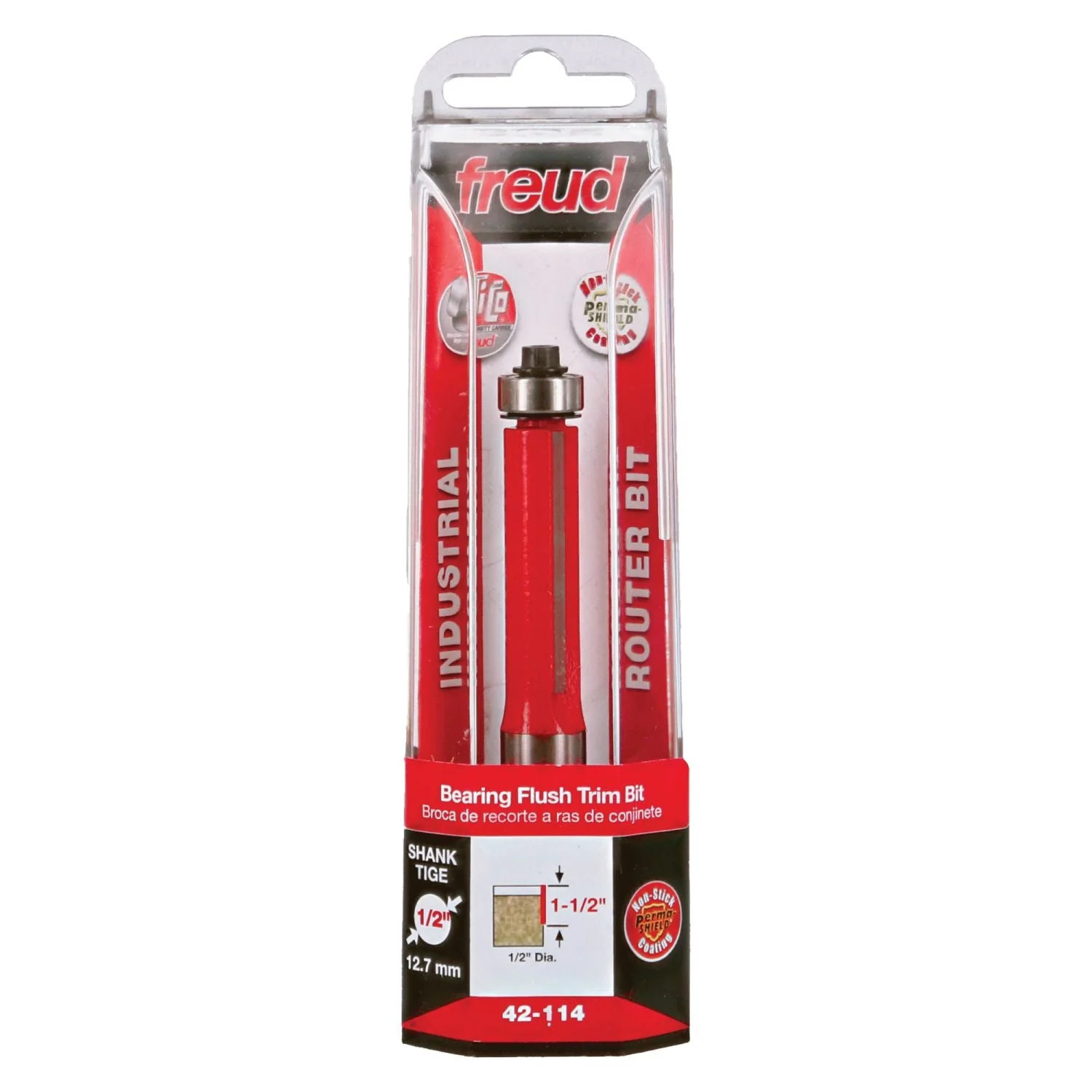 Freud 42-114 1/2-Inch Bearing Flush Trim Router Bit - Image 1