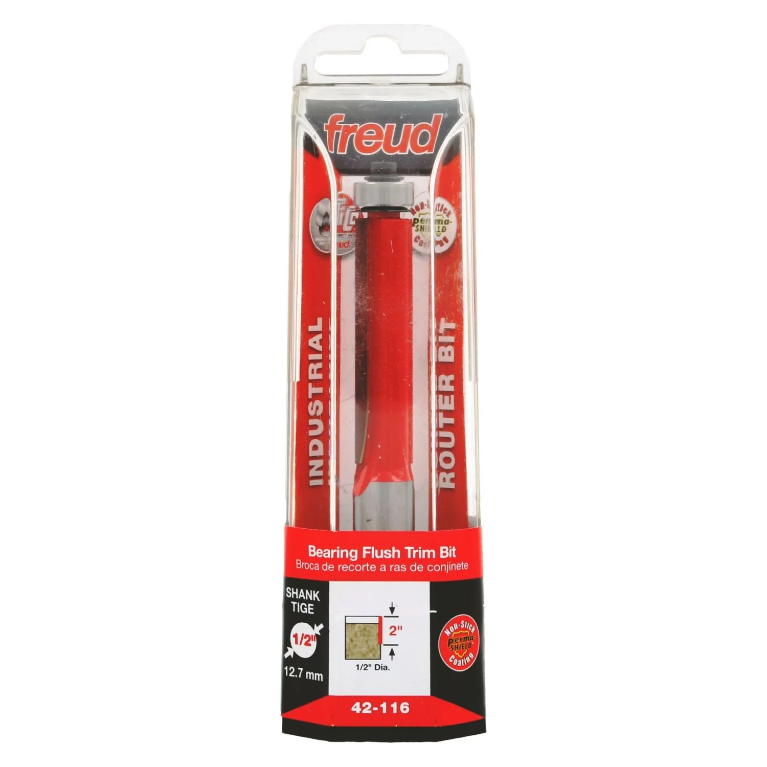 Freud 42-116 1/2-Inch Bearing Flush Trim Router Bit - Image 1