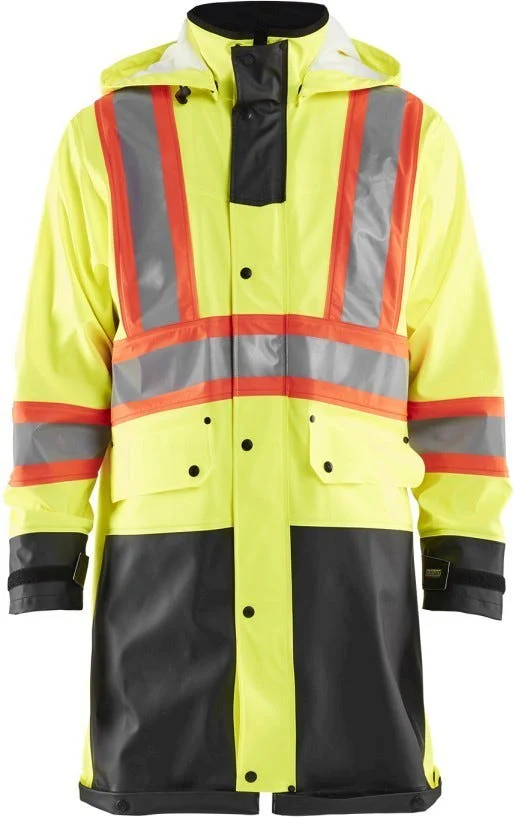 Blaklader 43182003 Hi-Vis Rain Coat, High-Visibility Yellow / Black - Image 1