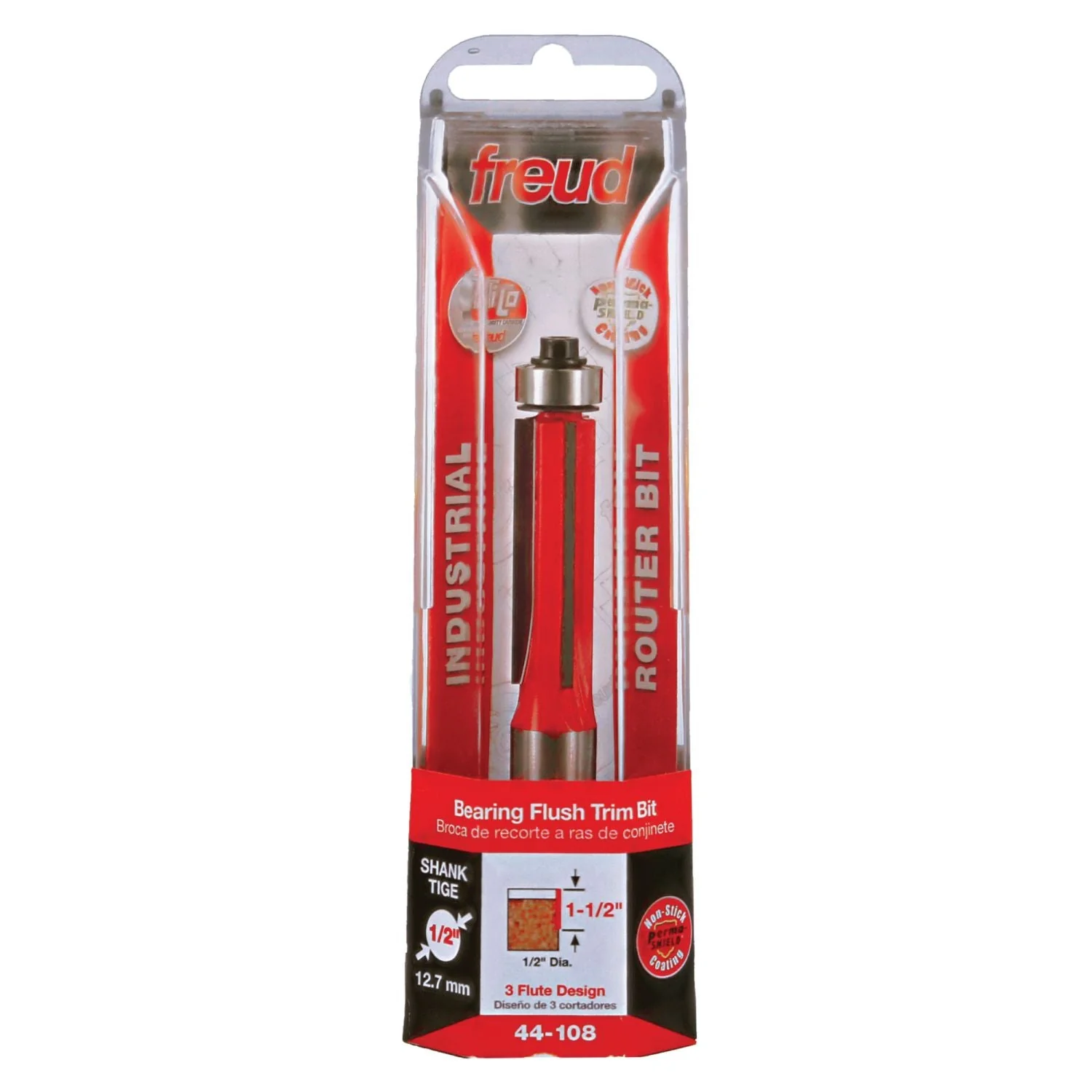 Freud 44-108 1/2-Inch Bearing Flush Trim Router Bit - Image 1