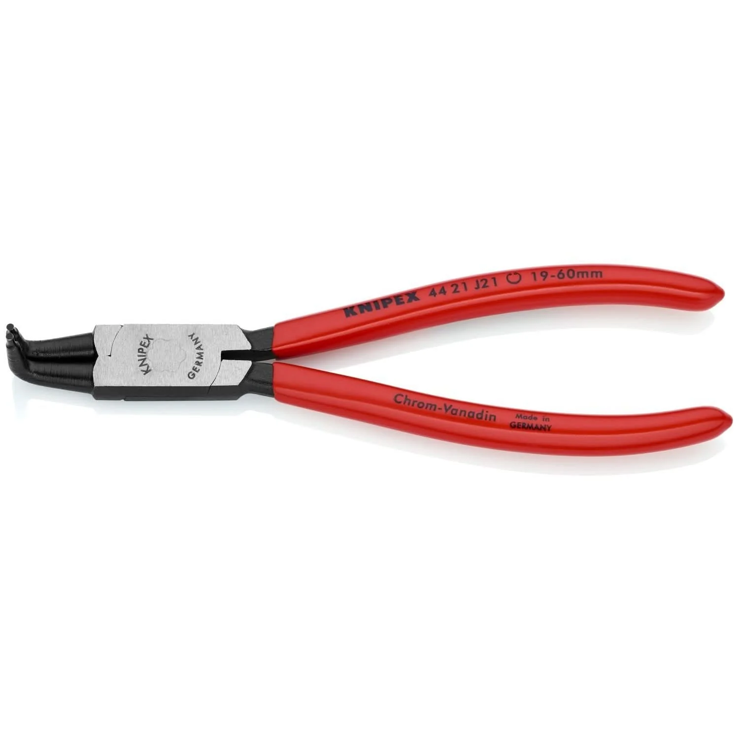 Knipex 44 21 J41 Internal 90&deg; Angled Snap Ring Pliers-Forged Tips - Image 1