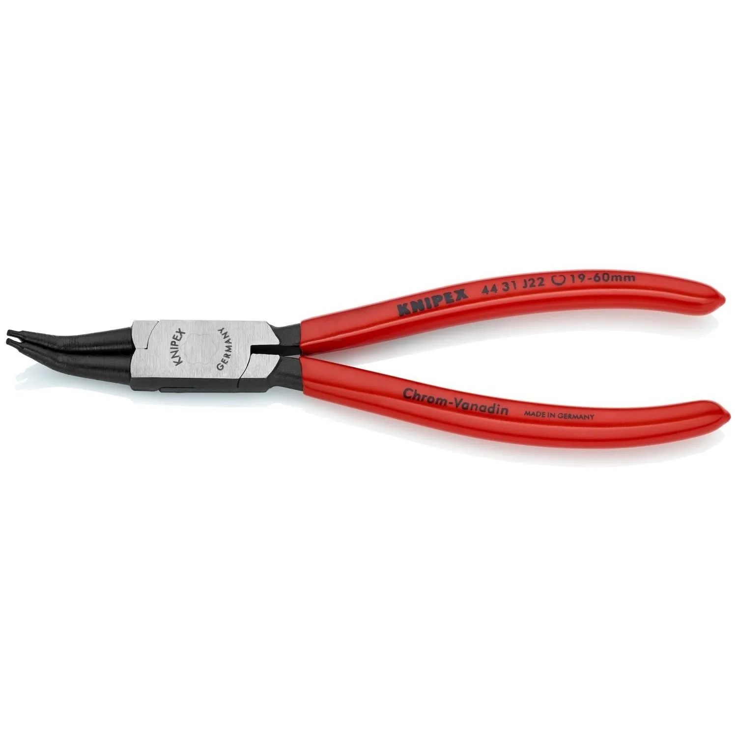 Knipex 44 31 J42 Internal 45&deg; Angled Snap Ring Pliers-Forged Tips - Image 1