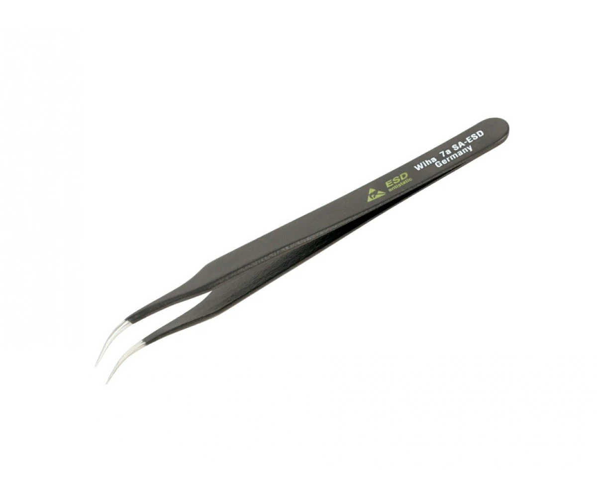 Wiha 44510 ESD Safe Tweezers 7a SA - 120mm - Image 1