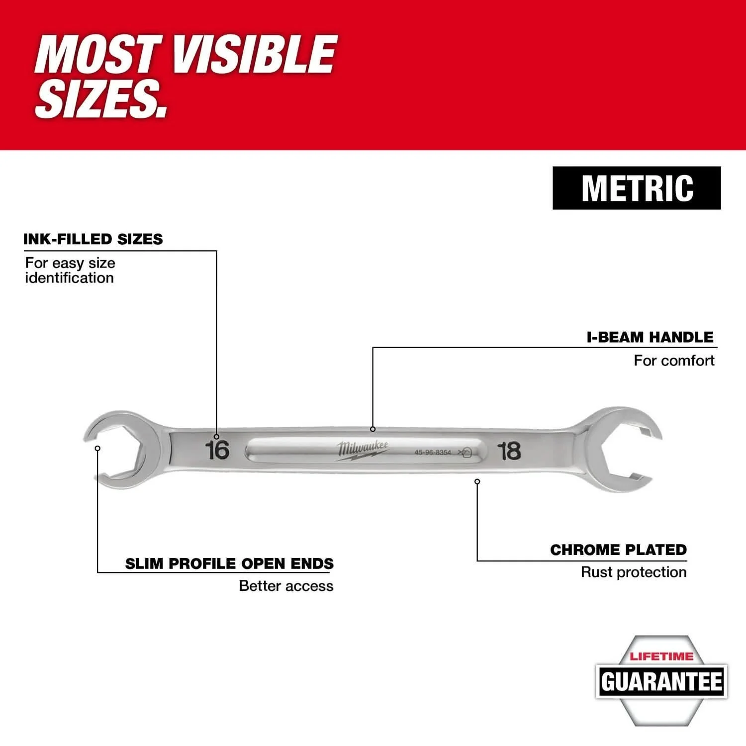 Milwaukee 45-96-8352 13mm X 14mm Double End Flare Nut Wrench - Image 2