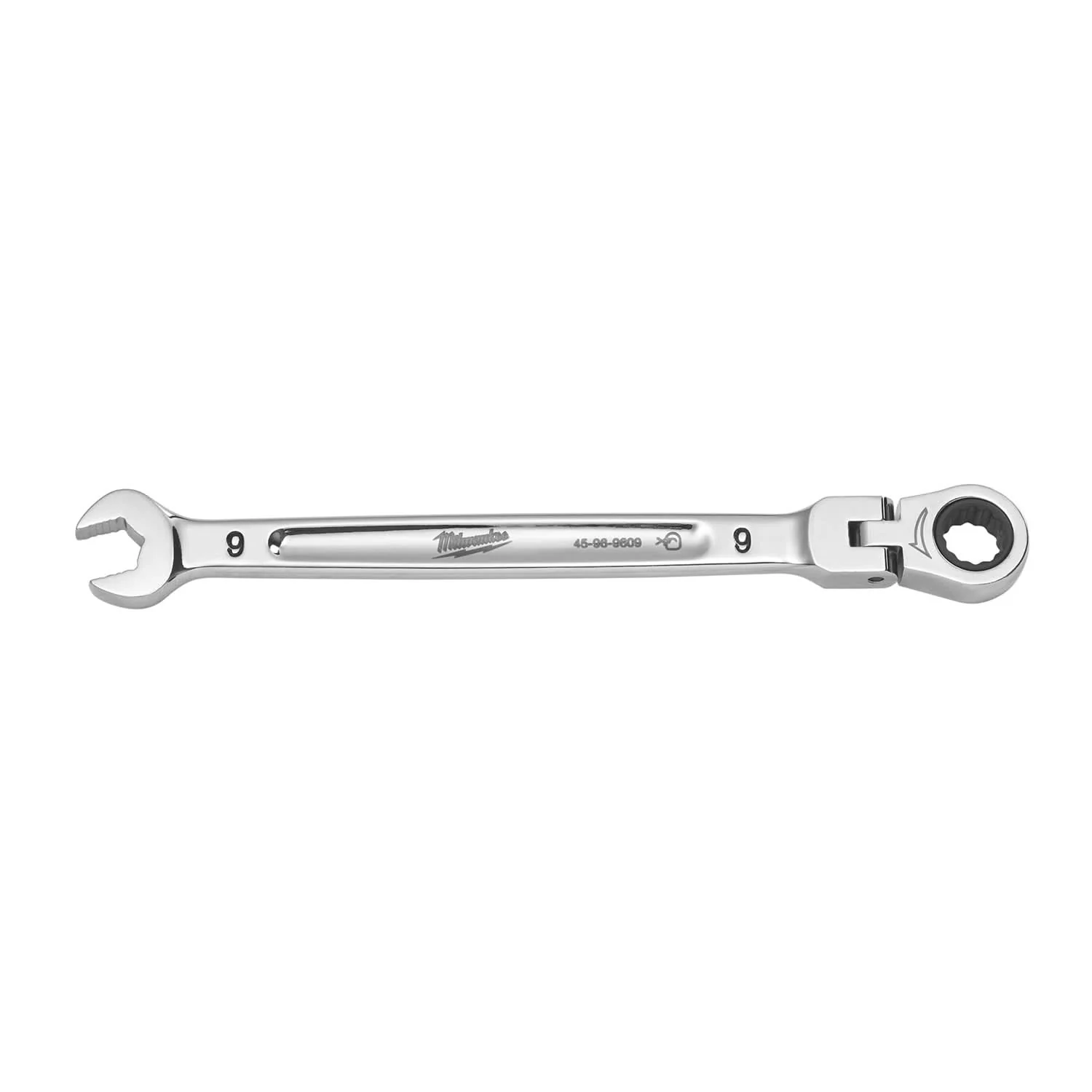 Milwaukee 45-96-9609 9mm Flex Head Ratcheting Combination Wrench - Image 1