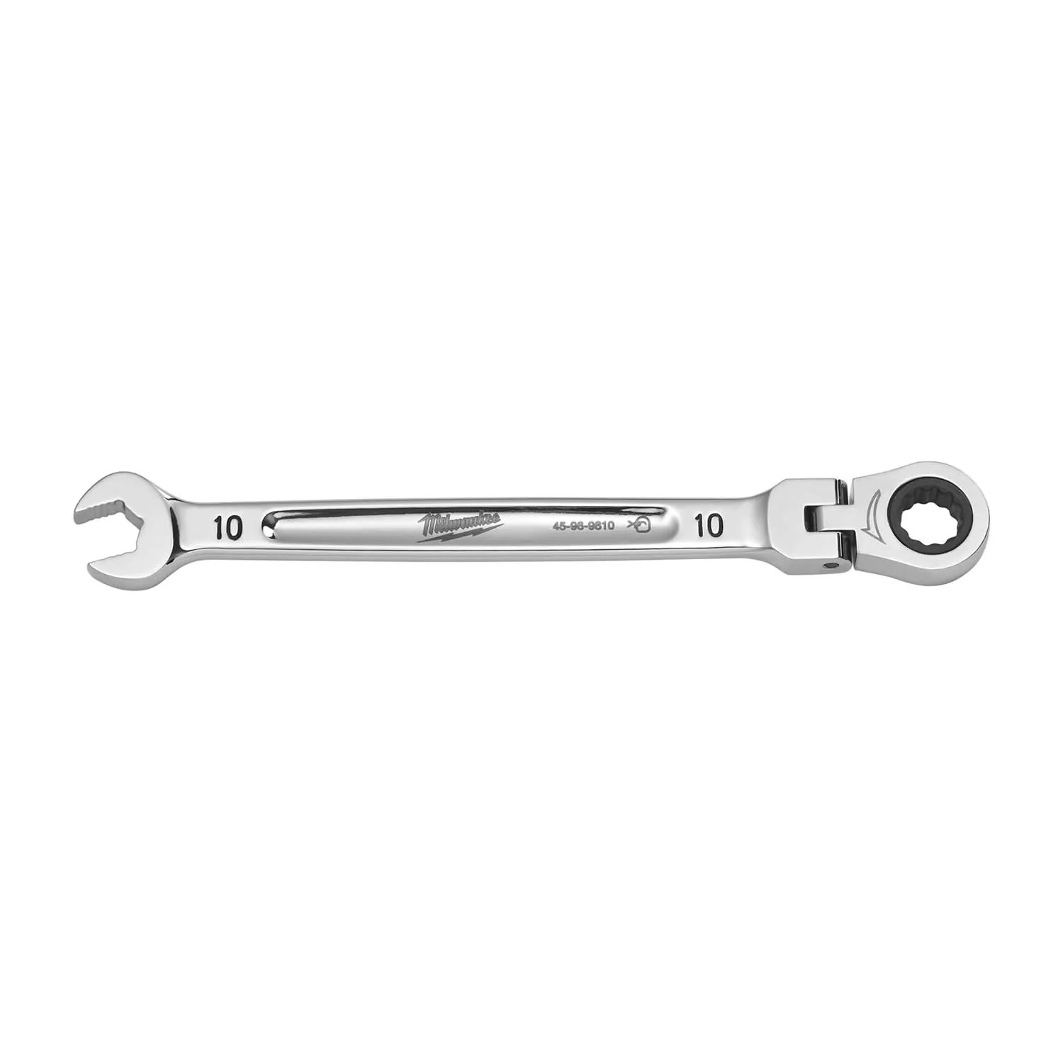 Milwaukee 45-96-9610 10mm Flex Head Ratcheting Combination Wrench - Image 1