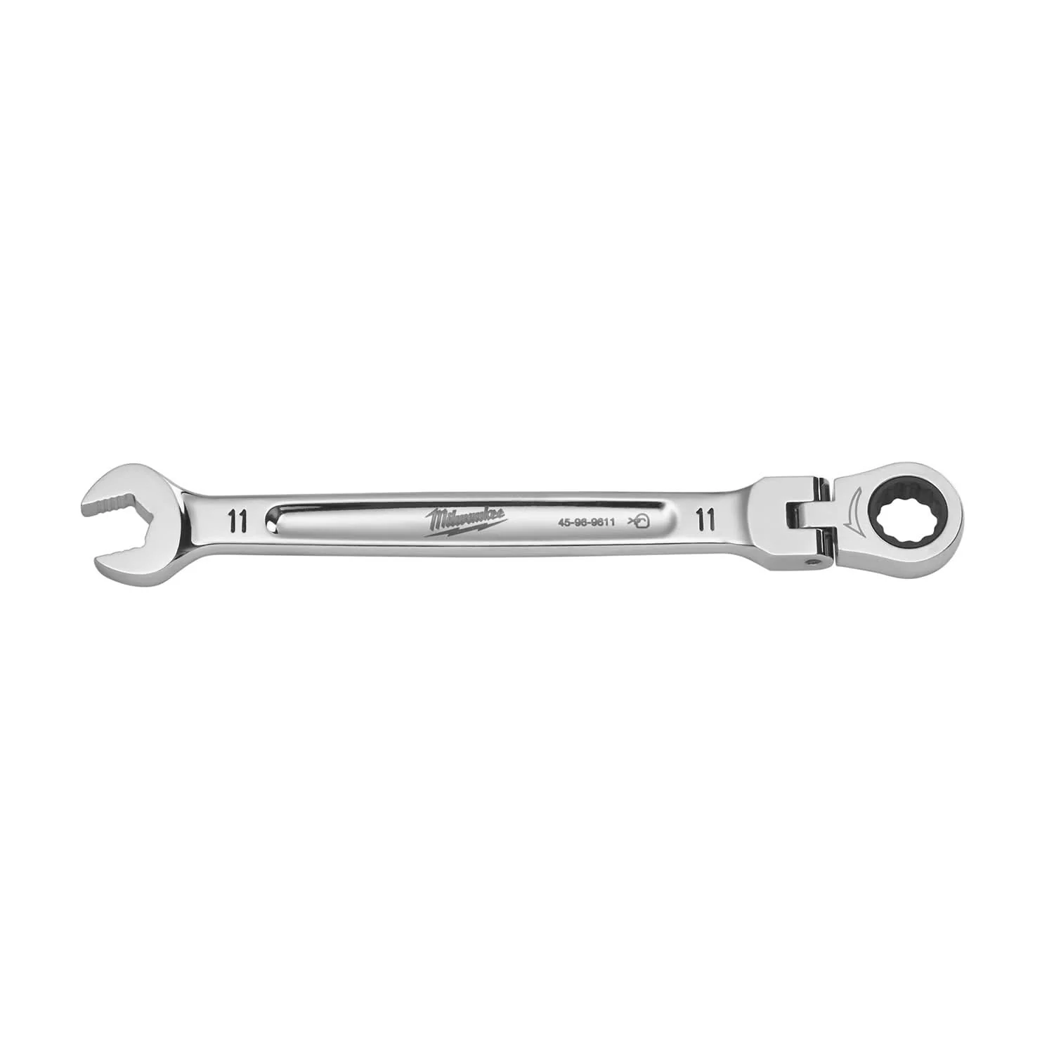 Milwaukee 45-96-9611 11mm Flex Head Ratcheting Combination Wrench - Image 1