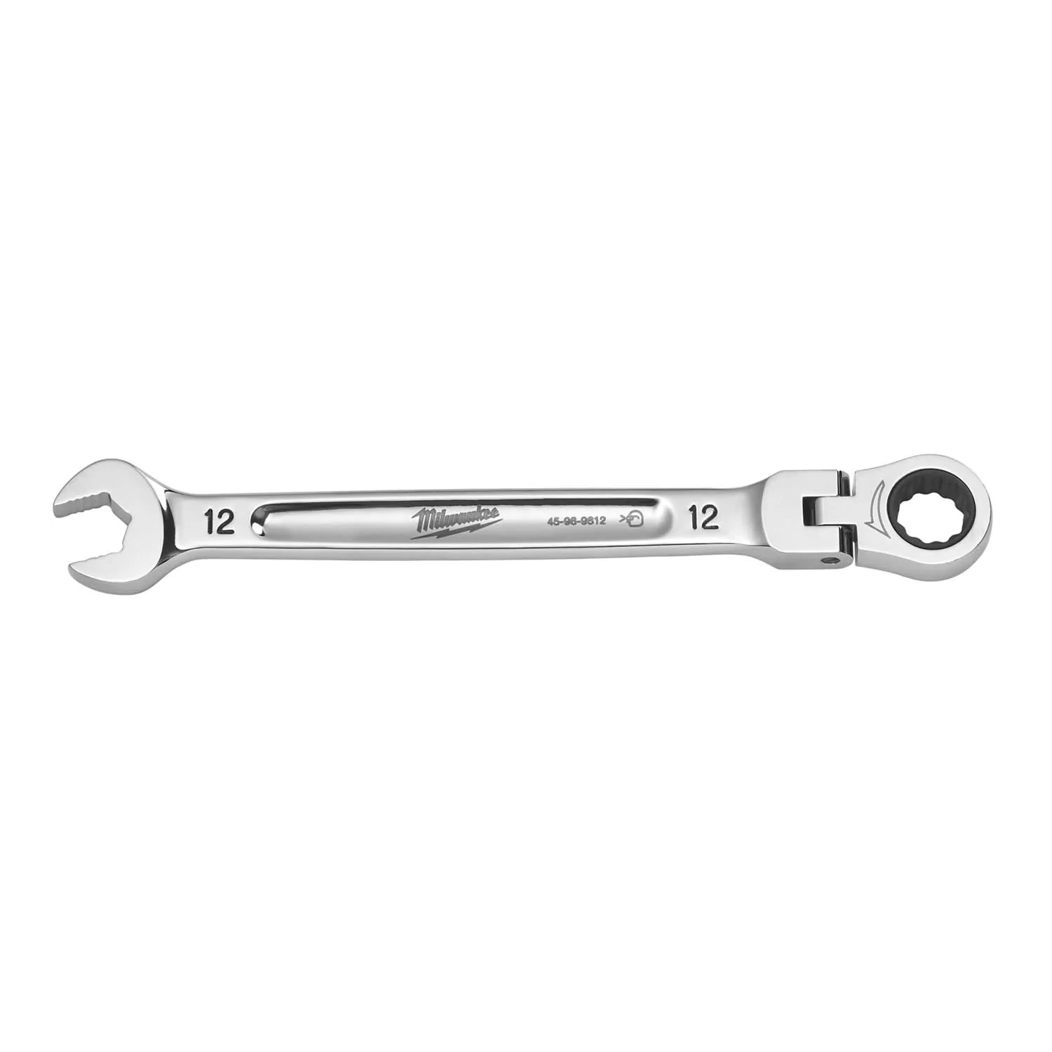 Milwaukee 45-96-9612 12mm Flex Head Ratcheting Combination Wrench - Image 1