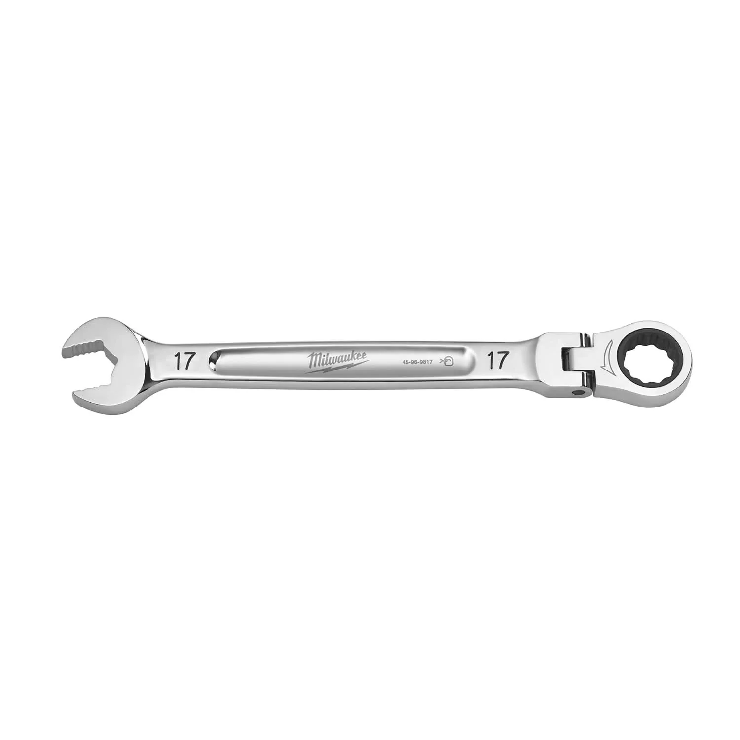 Milwaukee 45-96-9617 17mm Flex Head Ratcheting Combination Wrench - Image 1