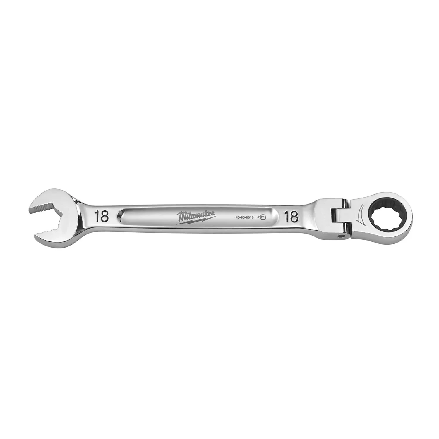 Milwaukee 45-96-9618 18mm Flex Head Ratcheting Combination Wrench - Image 1