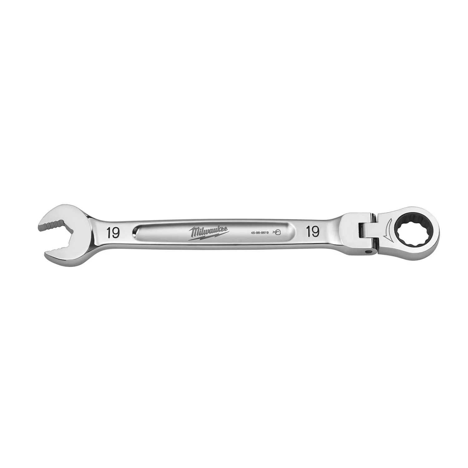 Milwaukee 45-96-9619 19mm Flex Head Ratcheting Combination Wrench - Image 1