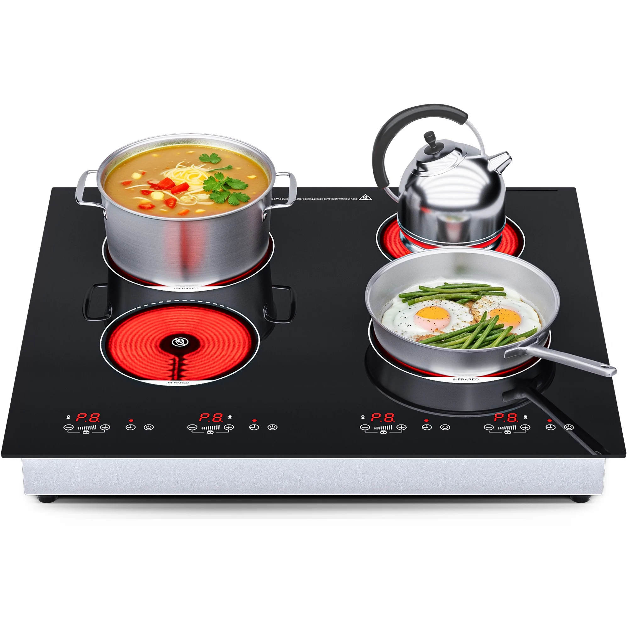 Advwin 4 Burner Electric Cooktop 4H Timer - Image 2
