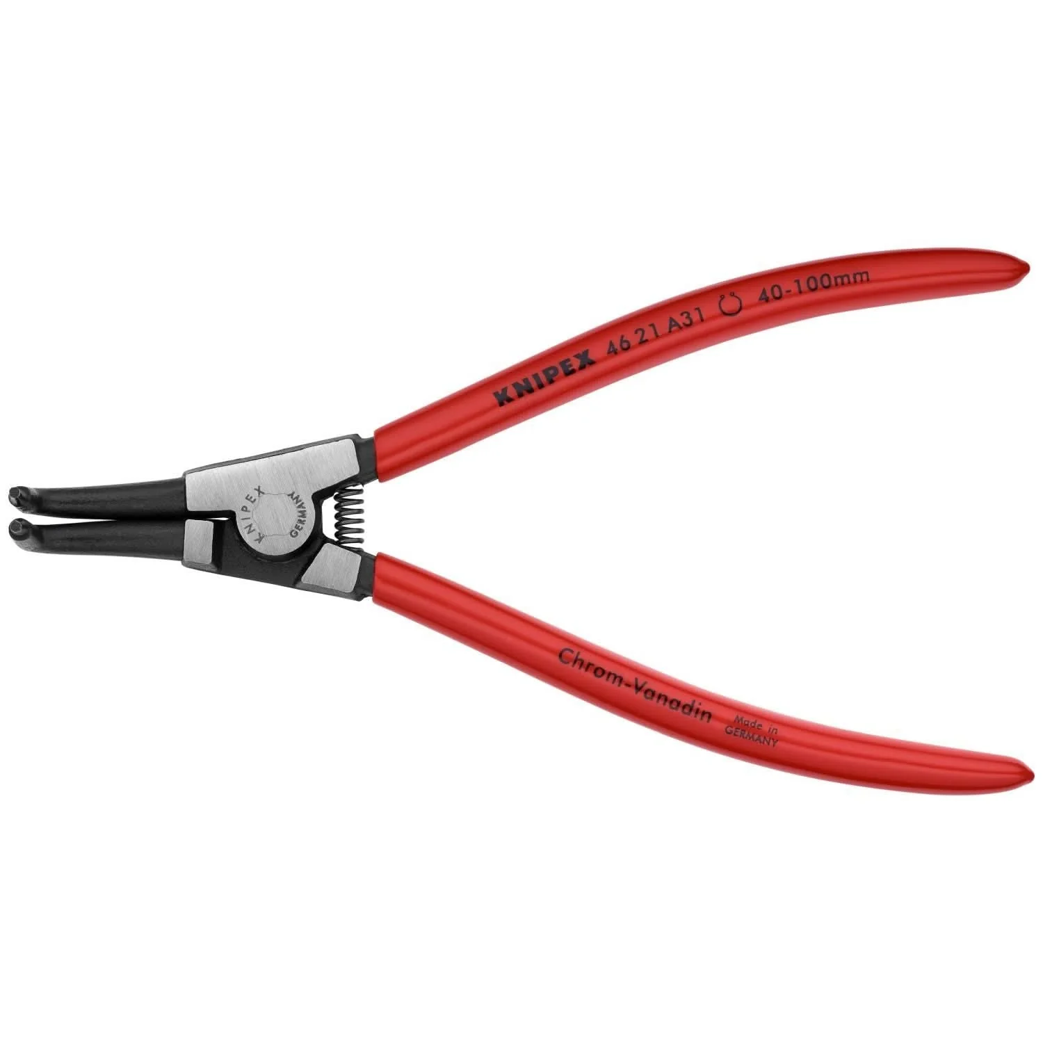 Knipex 46 21 A31 External 90&deg; Angled Snap Ring Pliers-Forged Tips - Image 1