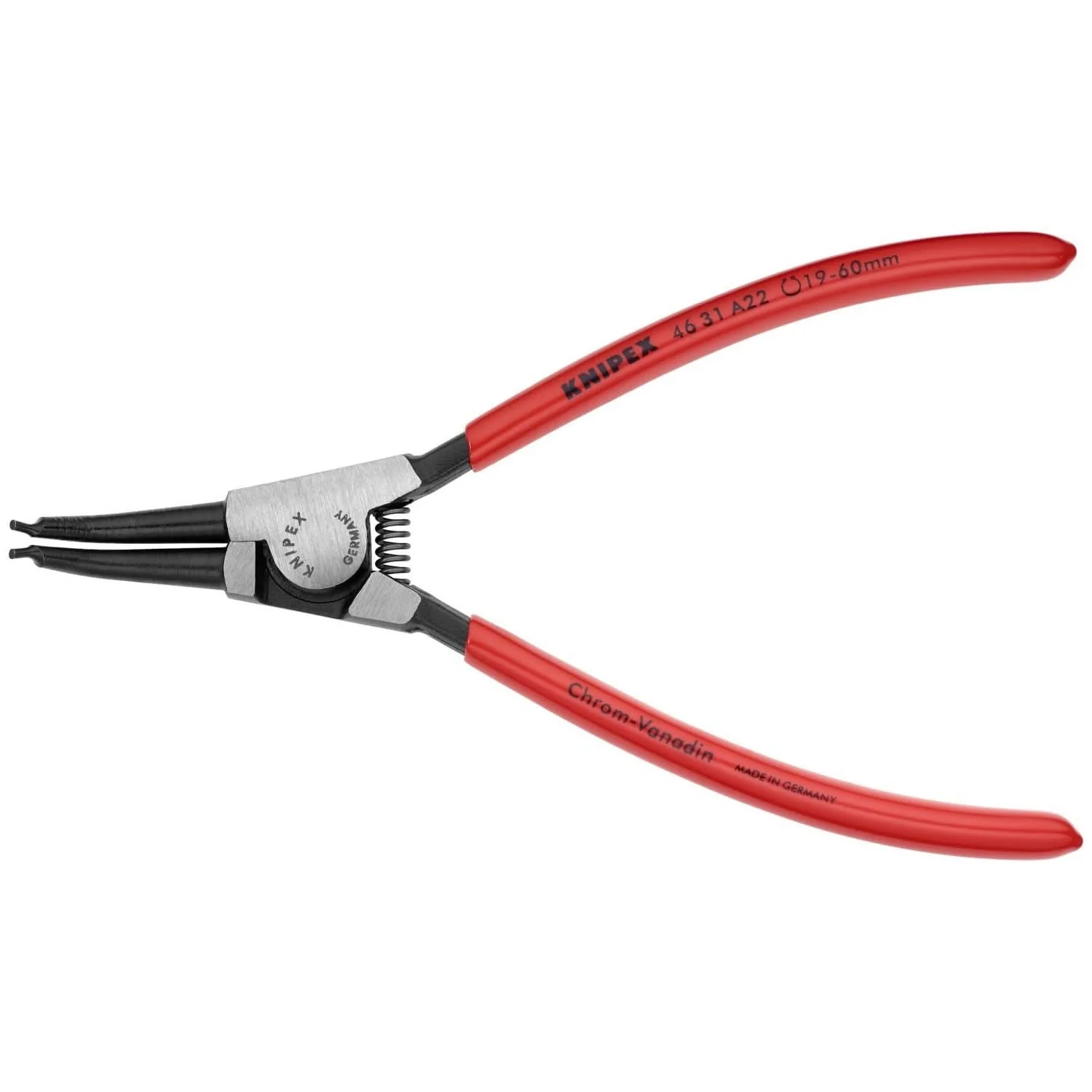 Knipex 46 31 A22 External 45&deg; Angled Snap Ring Pliers-Forged Tips - Image 1