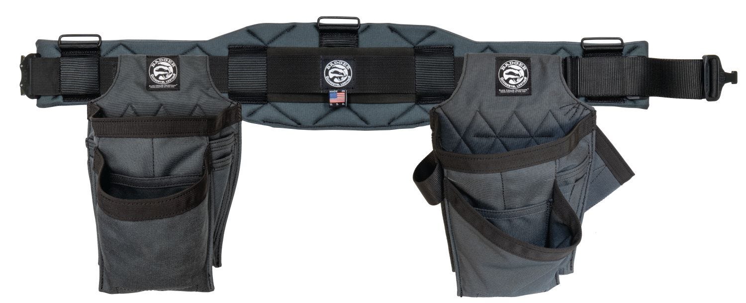 Badger Tool Belt 462010 Gunmetal Grey Trimmer Set - Image 1