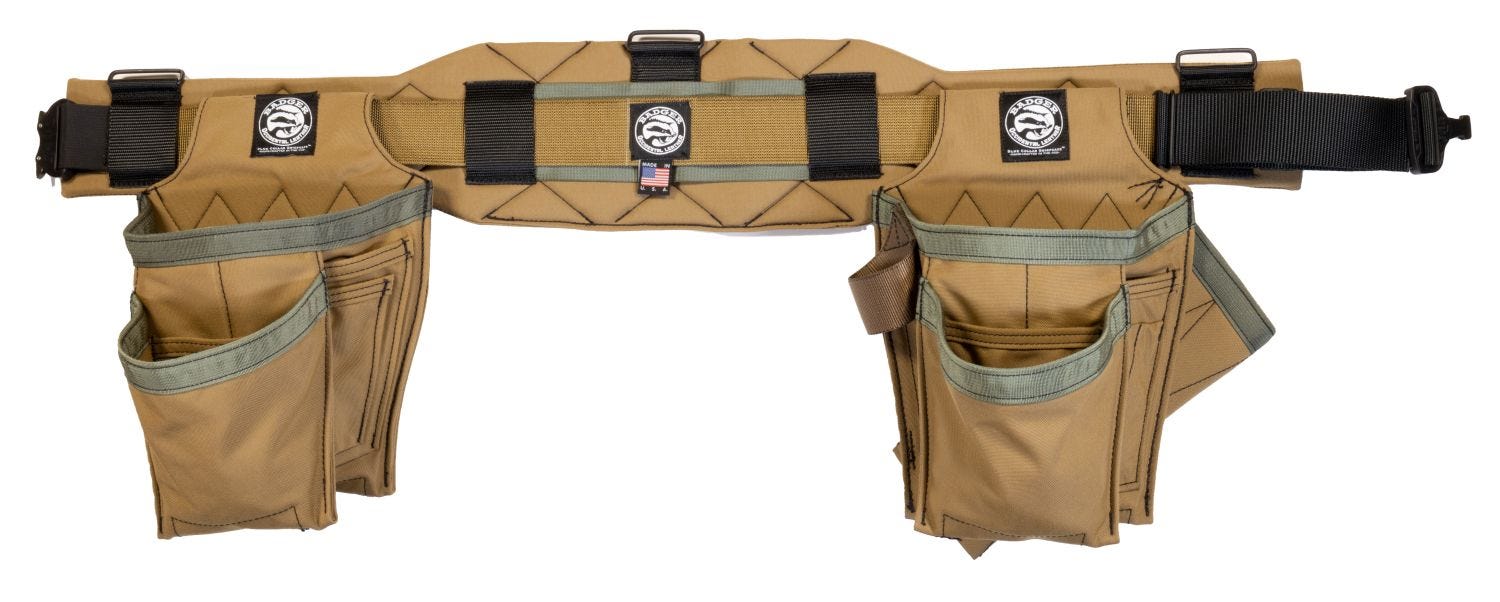 Badger Tool Belt 462020 Sawdust Sage Trimmer Set - Image 1