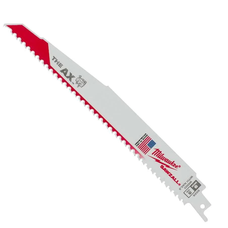 Milwaukee 48-00-5026 9″ 5 TPI The Ax SAWZALL Recip Blade (5 Pk)
