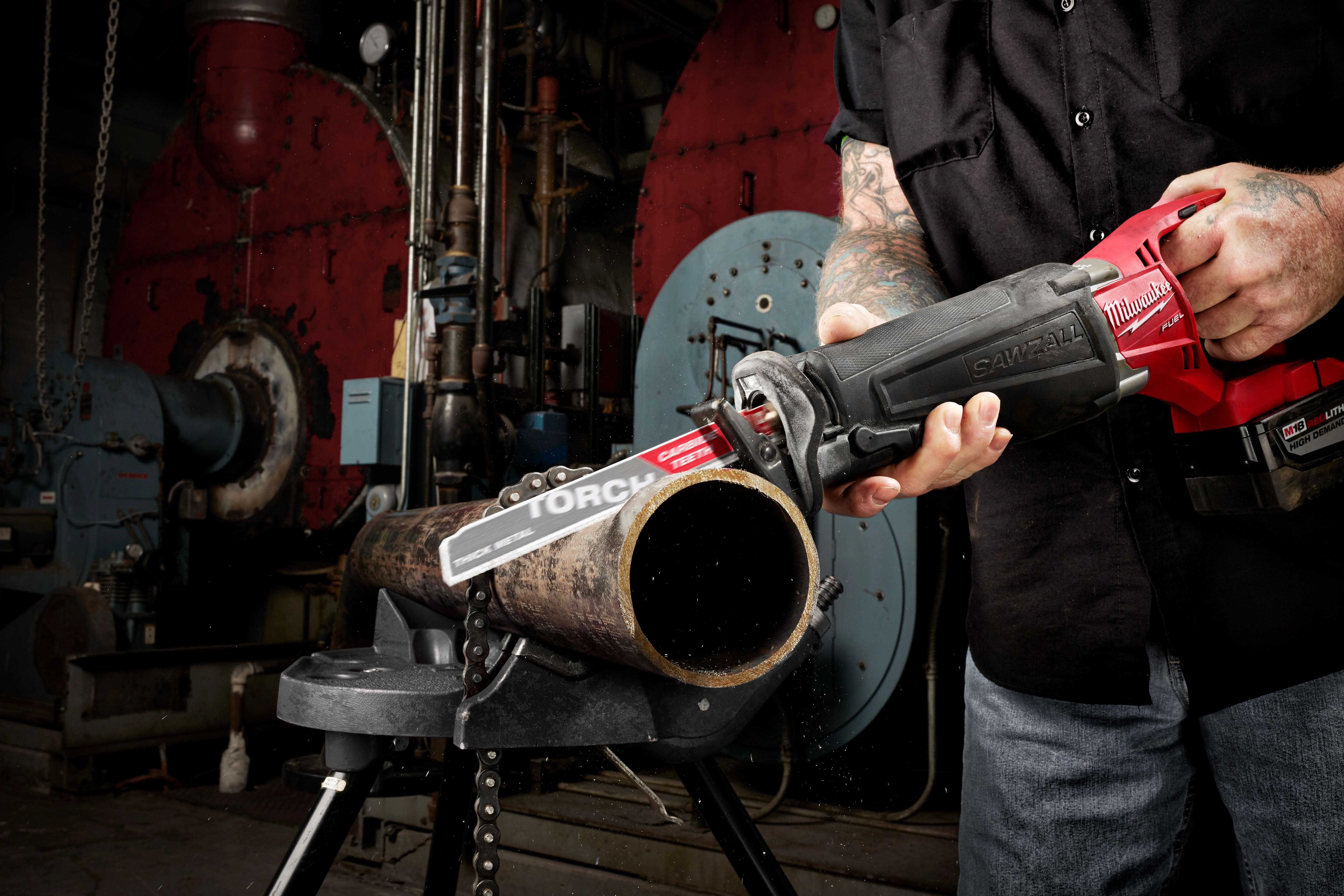 Milwaukee 48-00-5303 12-Inch 7-TPI The TORCH with Carbide Teeth SAWZALL Reciprocating Saw Blade, 3-Pack - Image 3