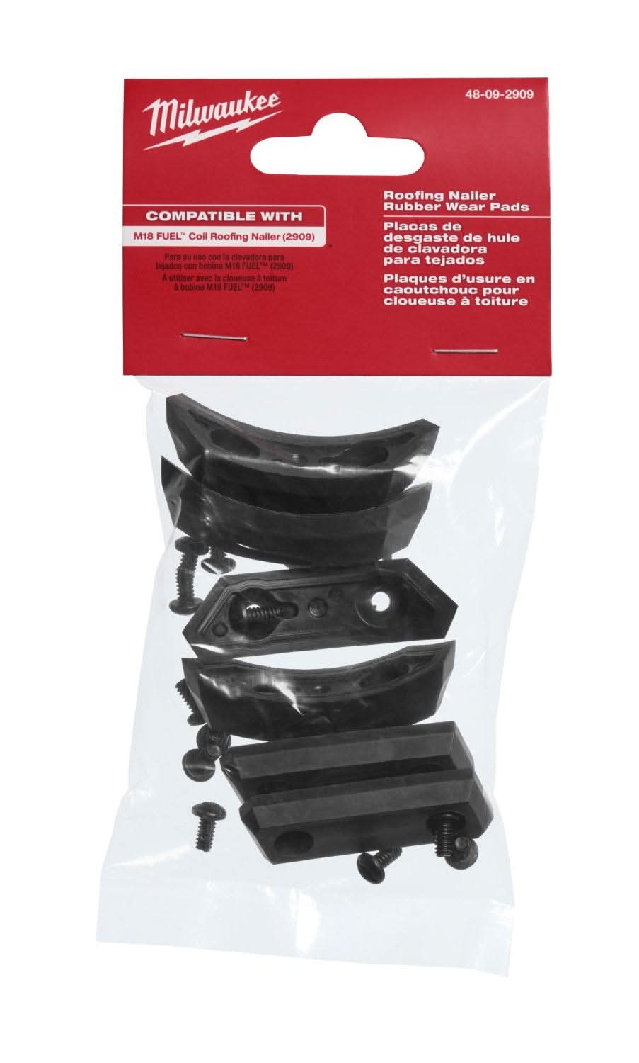 Milwaukee 48-09-2909 M18 FUEL Coil Roofing Nailer Replacement Rubber Wear Pads - Image 3