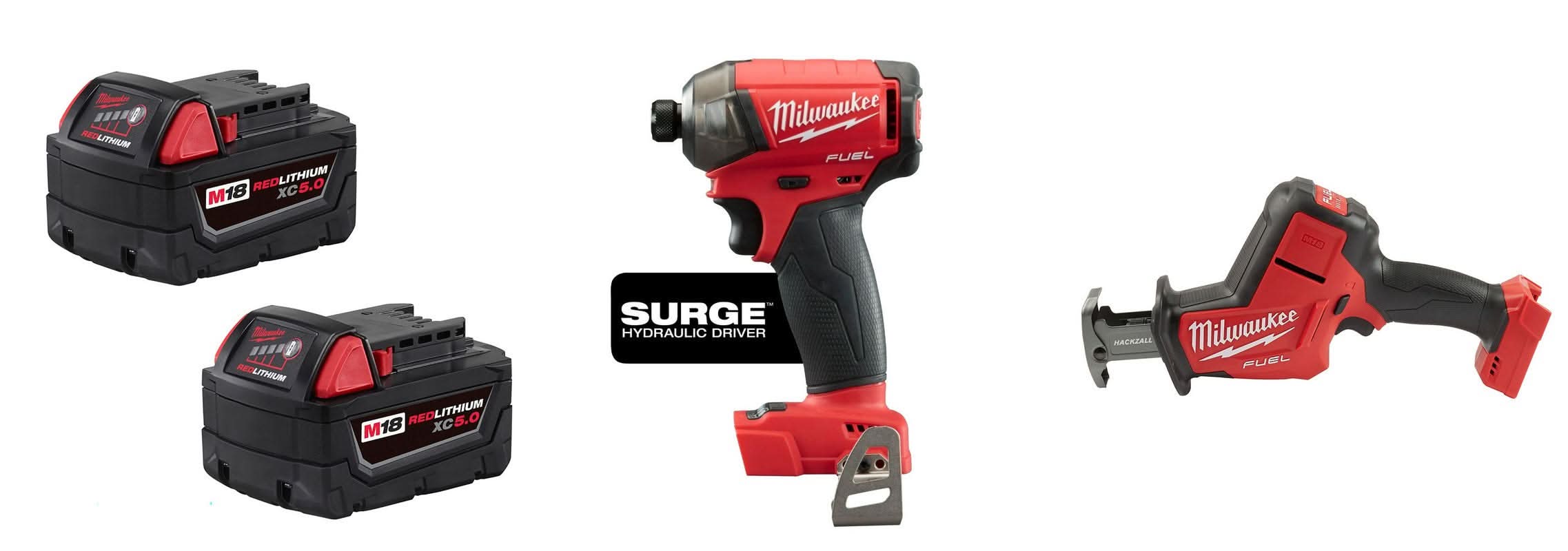 Milwaukee M18 FUEL Hex Hydraulic Driver and M18 FUEL Hackzall Recip Saw with Battery 2-Pack - Image 1