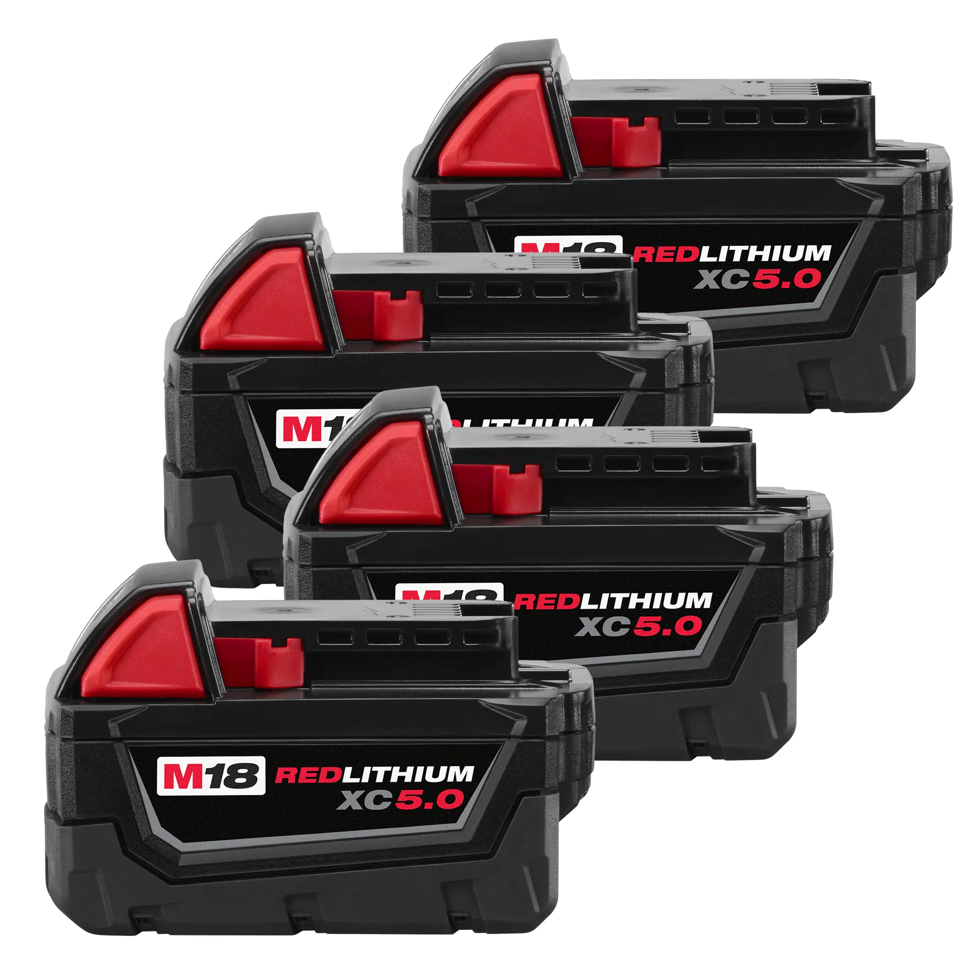 Milwaukee M18 Redlithium XC 5.0Ah Extended Capacity Battery, 4-Pack - Image 1