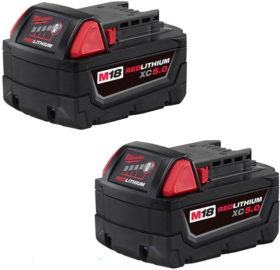 Milwaukee M18 FUEL SURGE 1/4" Hex Hydraulic Driver with (5) FIVE 5.0Ah Batteries - Image 3
