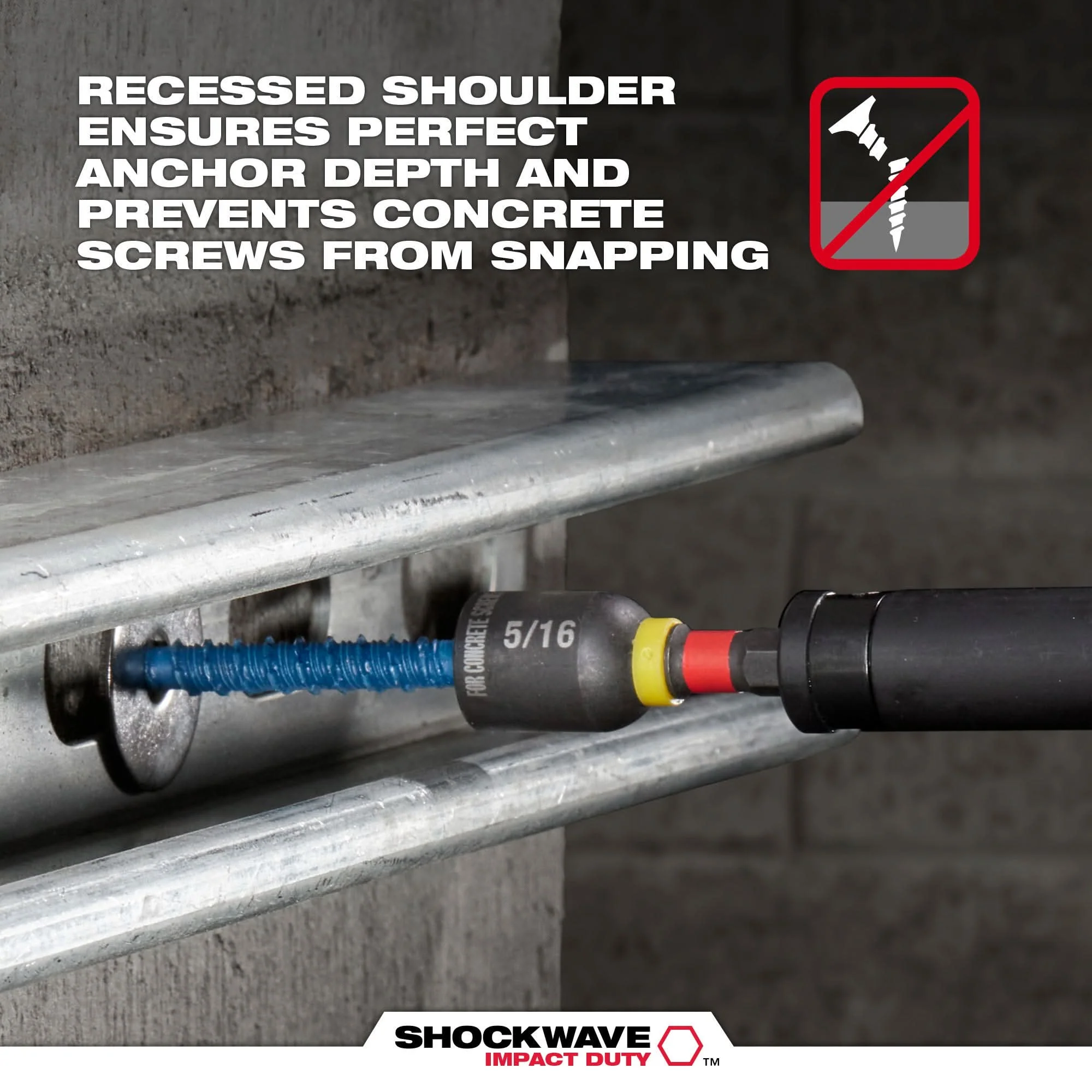 Milwaukee 48-20-9097 7PC. SHOCKWAVE Impact Duty Carbide Hammer Drill Bit Concrete Screw Install Set - Image 3