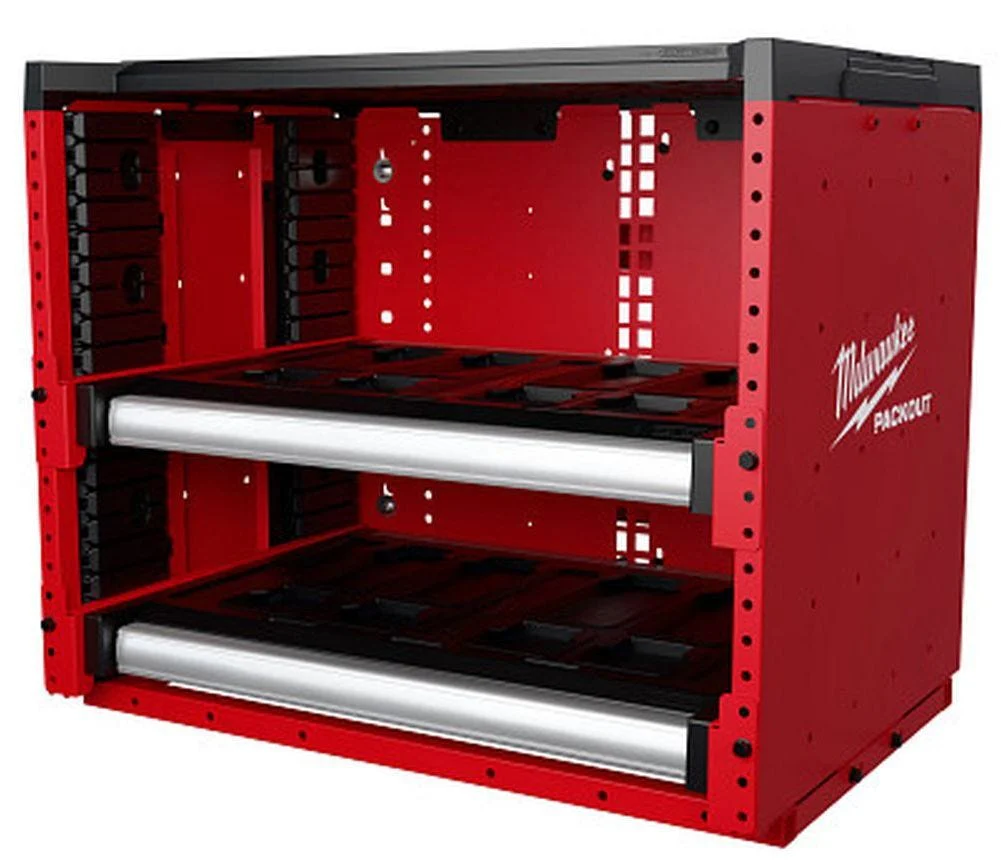 Milwaukee 48-21-8000 PACKOUT Vehicle and Trailer 2-Drawer Rack Cabinet