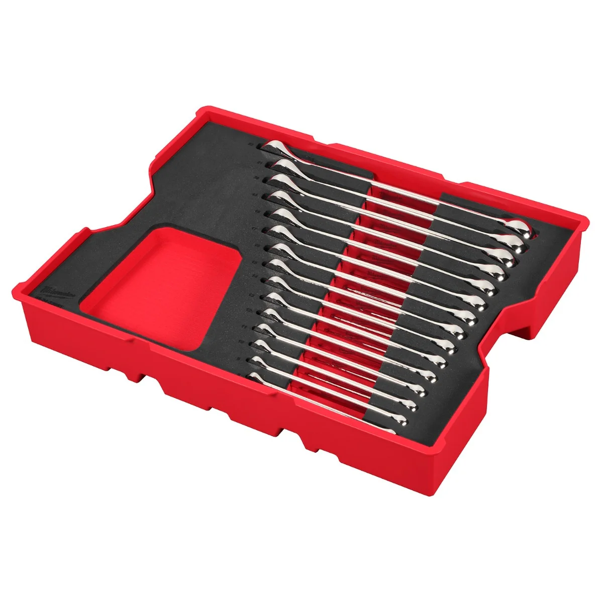 Milwaukee 48-22-0154 15-Piece Metric Combination Wrench Set with Tray for PACKOUT Drawers - Image 1