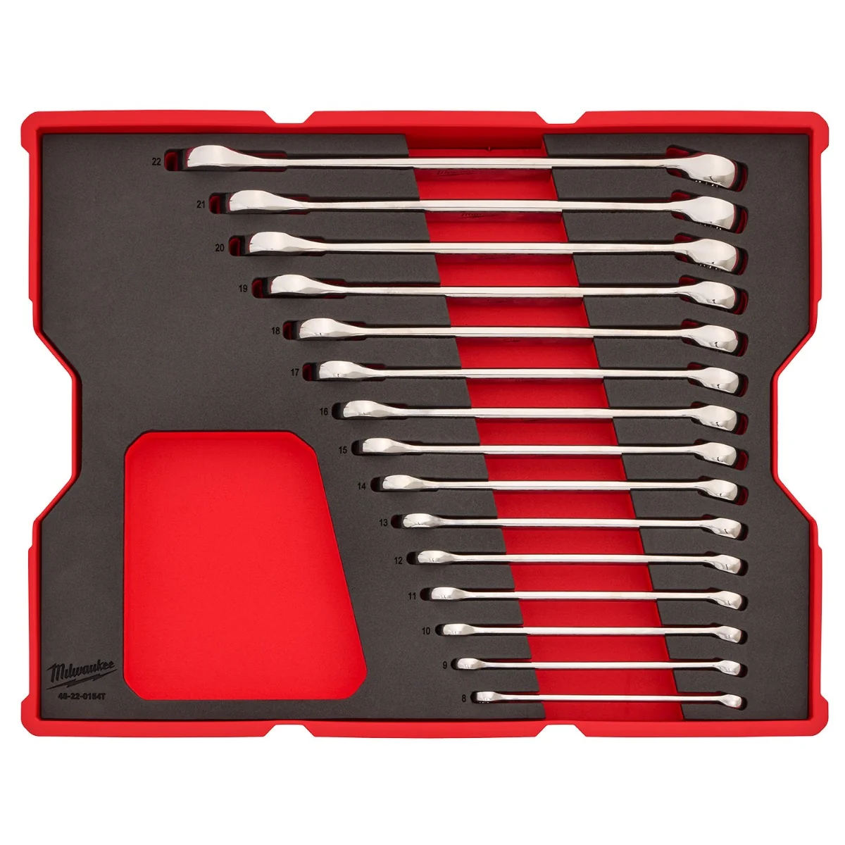 Milwaukee 48-22-0154 15-Piece Metric Combination Wrench Set with Tray for PACKOUT Drawers - Image 2