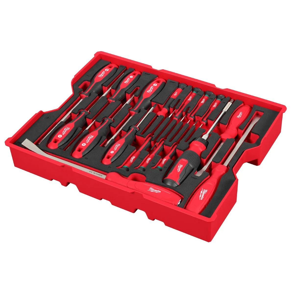 Milwaukee 48-22-0158 17-Piece Screwdriver & Pry Bar Set with Tray for PACKOUT Drawers - Image 1